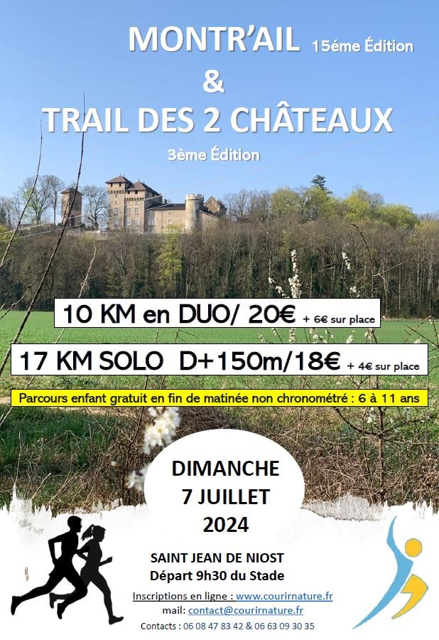 Affiche MONTR'AIL & TRAIL DES 2 CHÂTEAUX 2024