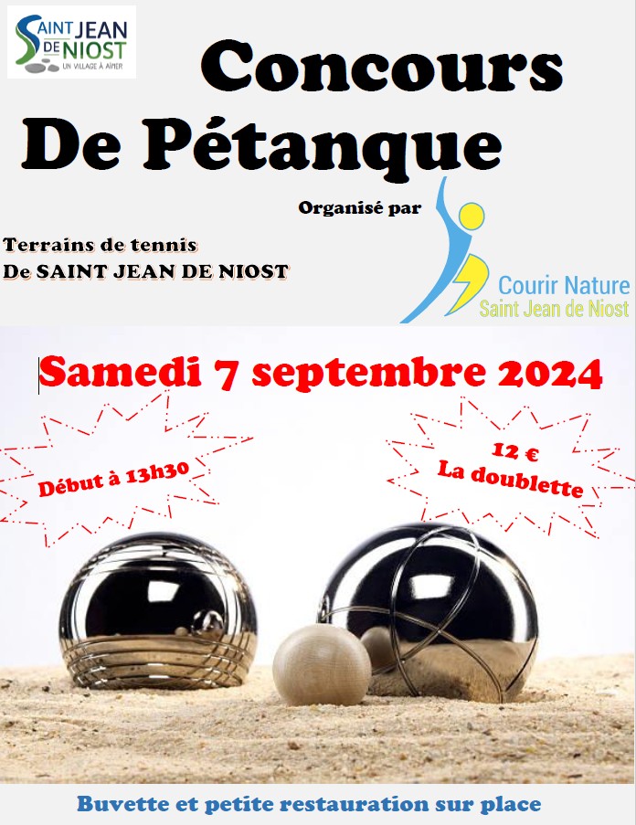 Affiche Concours de pétanque